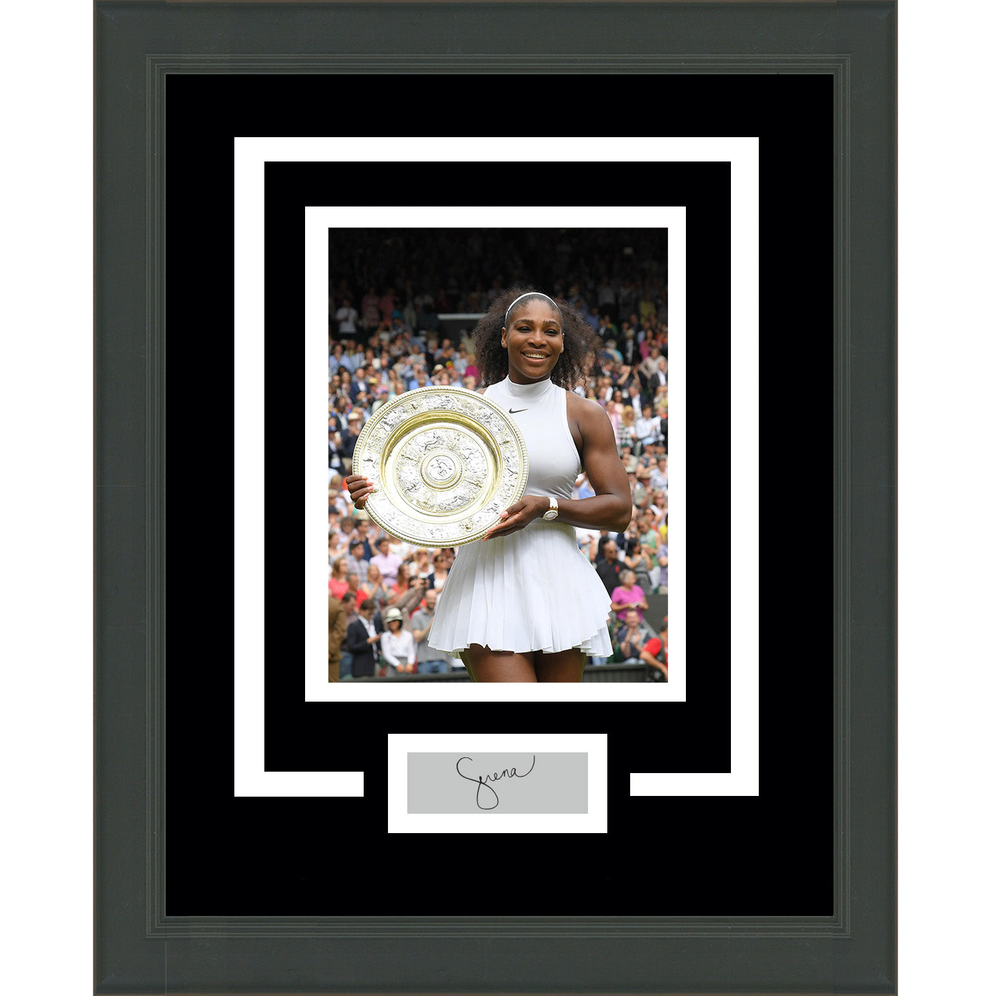 Framed Serena Williams Facsimile Laser Engraved Signature Auto 11x14 Tennis Photo