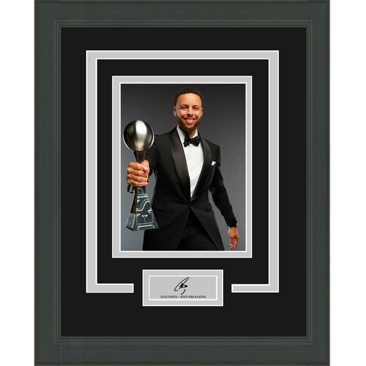Framed Stephen Curry Facsimile Laser Engraved Signature Auto 11x14 ESPYS Photo