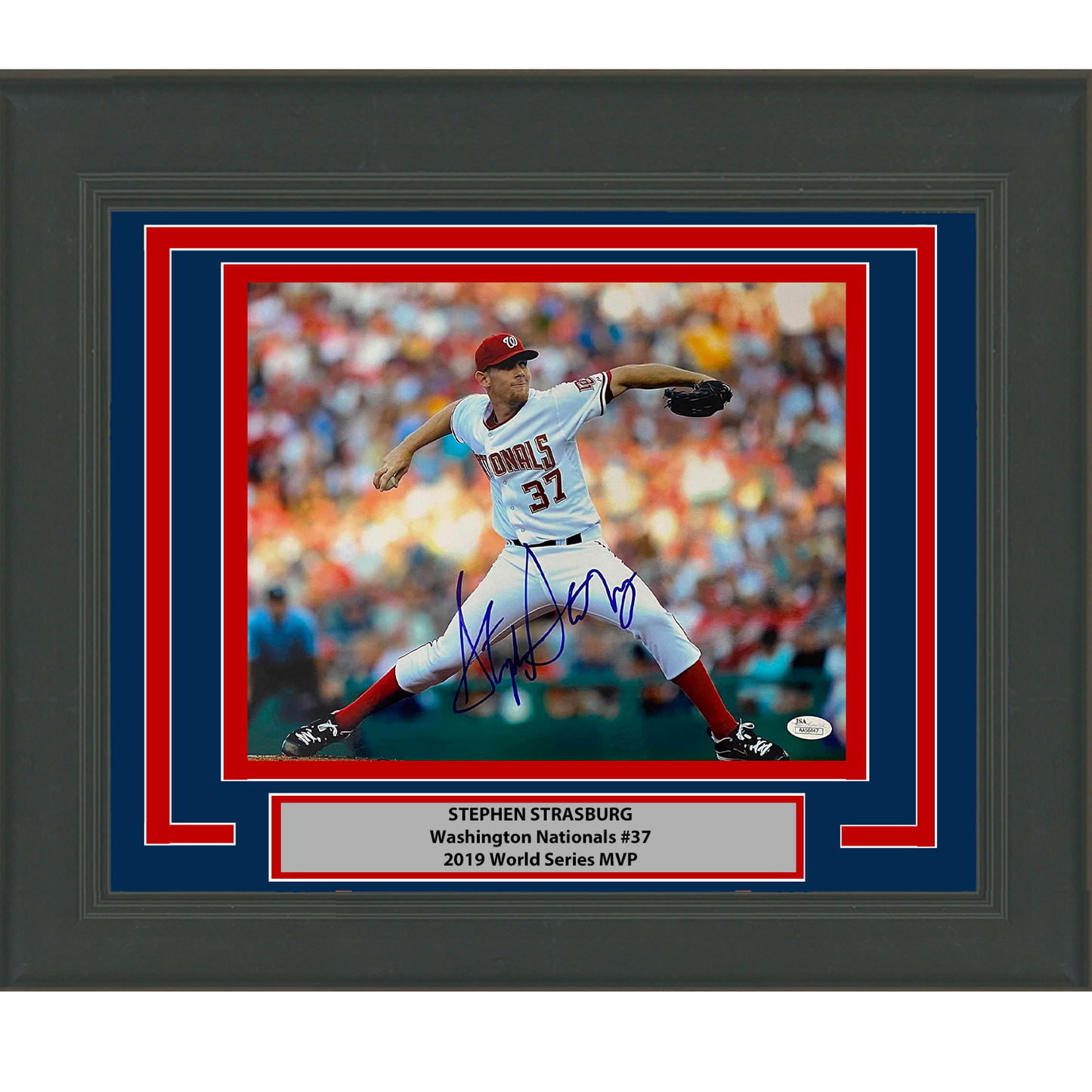 Framed Autographed/Signed Stephen Strasburg Washington Nationals 11x14 Baseball Photo JSA COA