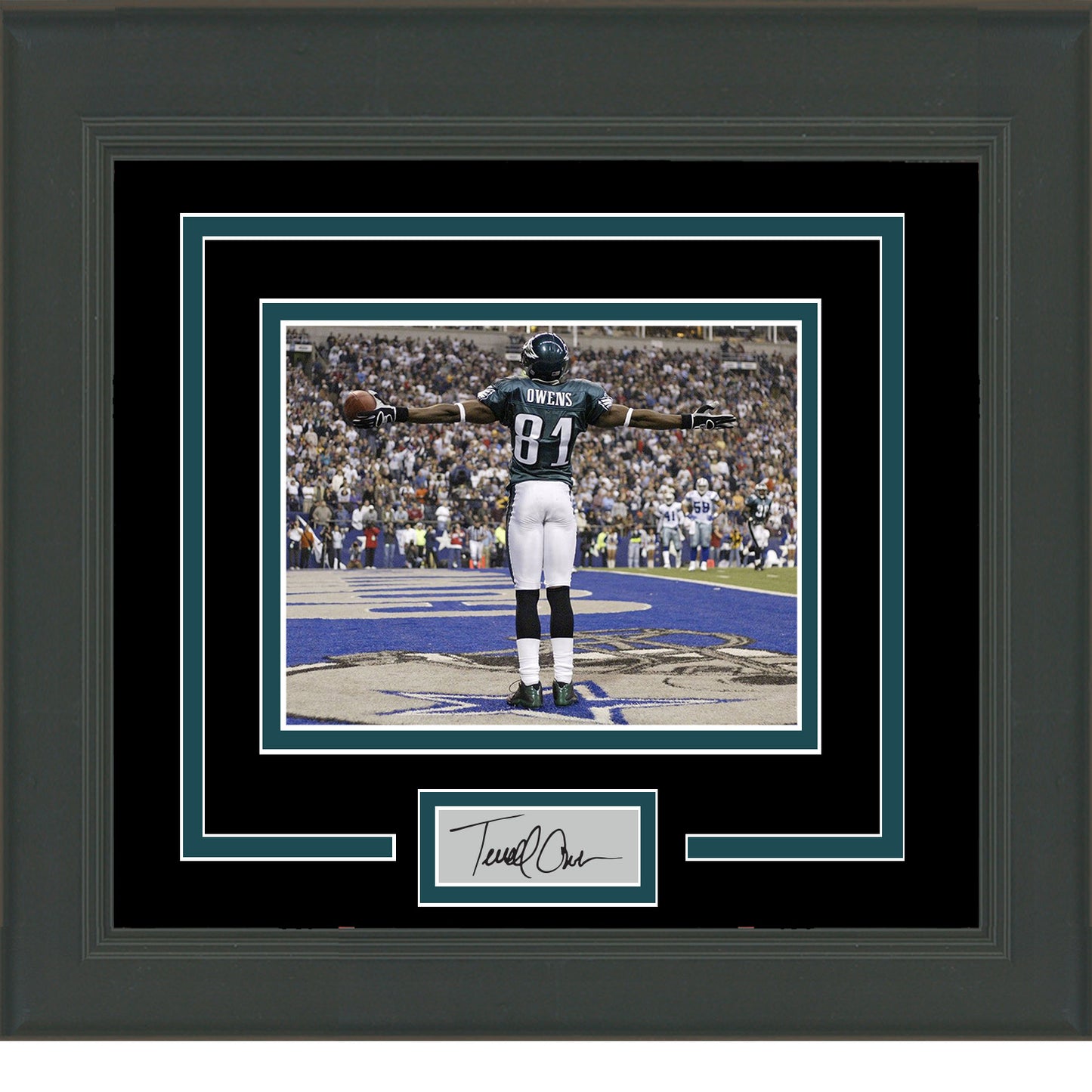 Framed Terrell Owens Facsimile Laser Engraved Signature Auto Philadelphia Eagles 11x14 Football Photo