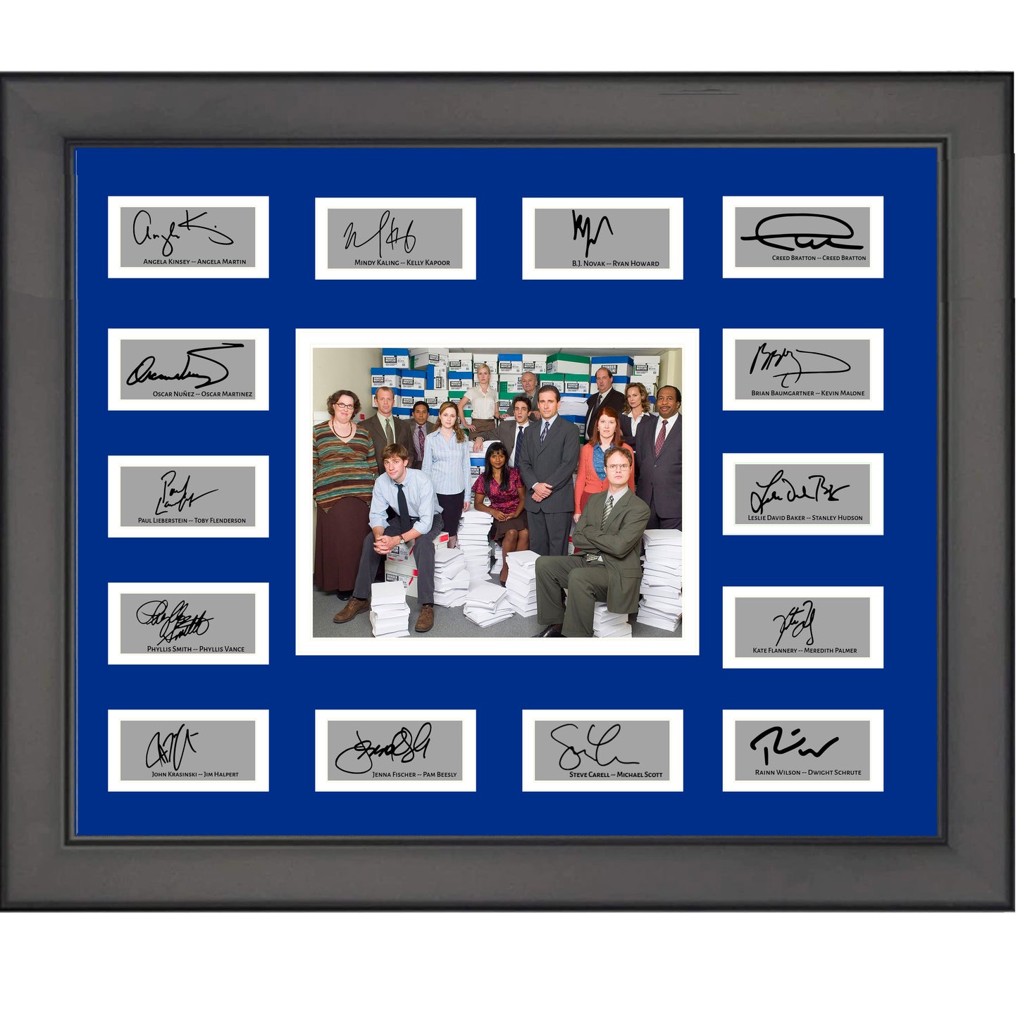 Framed The Office 14x Facsimile Cast Signed Laser Engraved Autographs Photo 20x25 Professionally Matted
