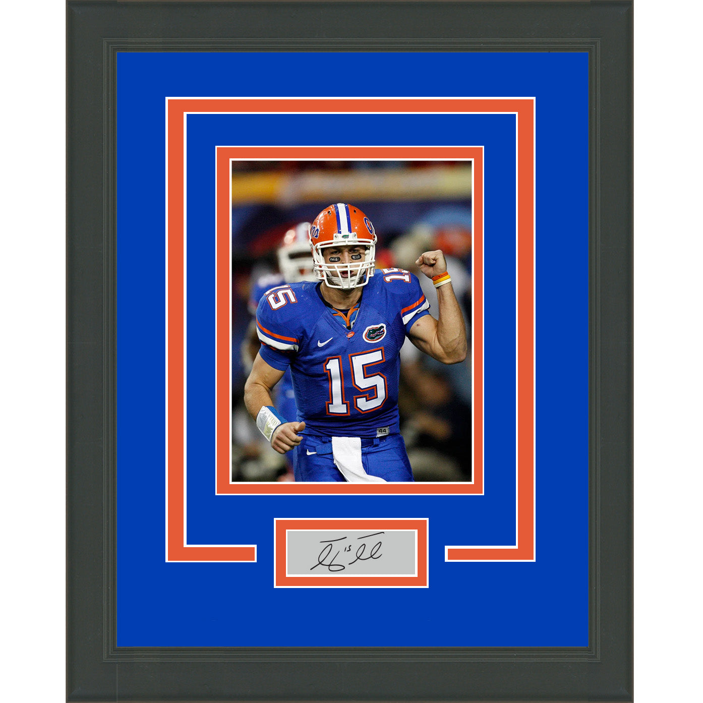 Framed Tim Tebow Facsimile Laser Engraved Signature Auto Florida Gators 11x14 Football Photo