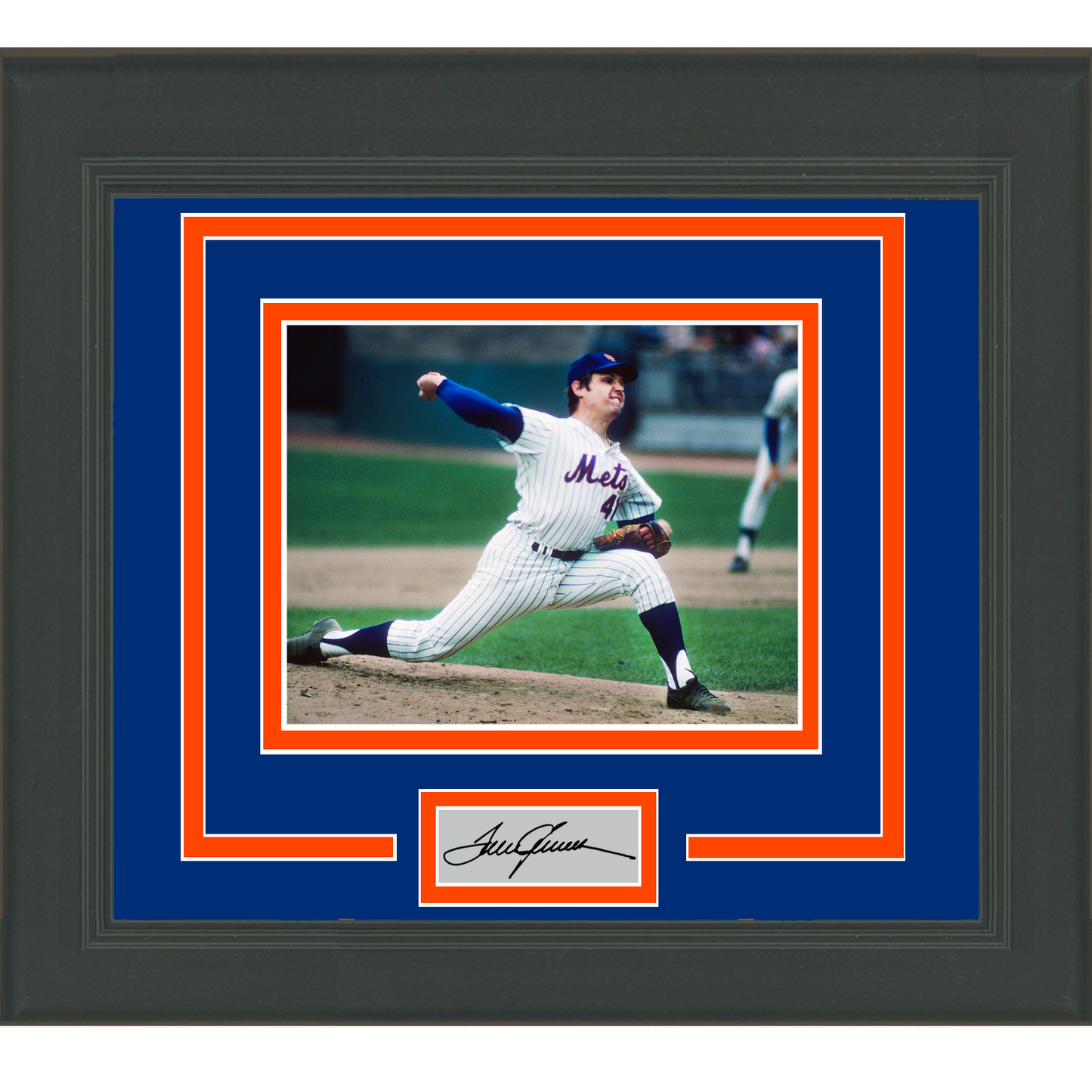 Framed Tom Seaver Facsimile Laser Engraved Signature Auto New York Mets 11x14 Baseball Photo