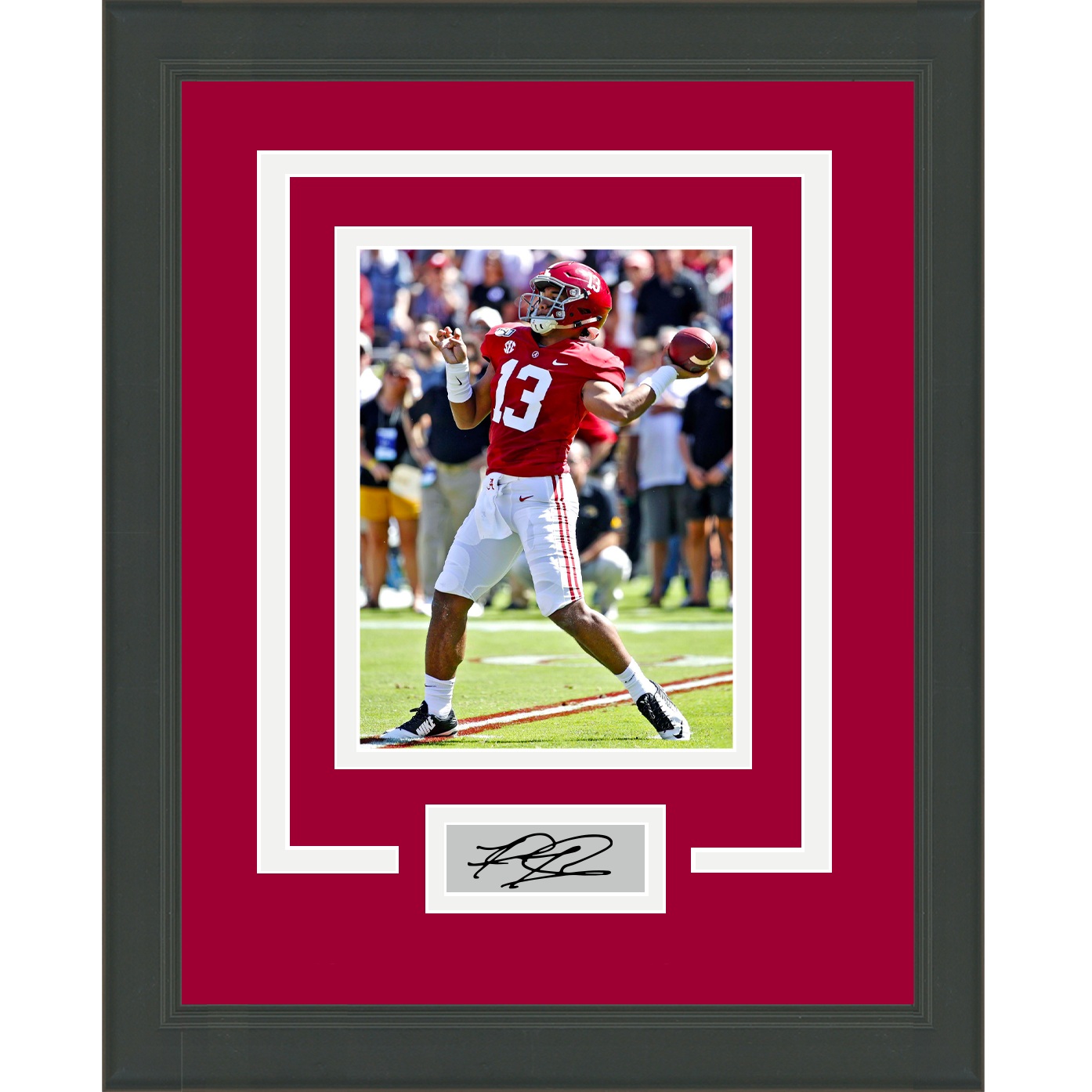 Framed Tua Tagovailoa Facsimile Laser Engraved Signature Auto Alabama Crimson Tide 11x14 College Football Photo