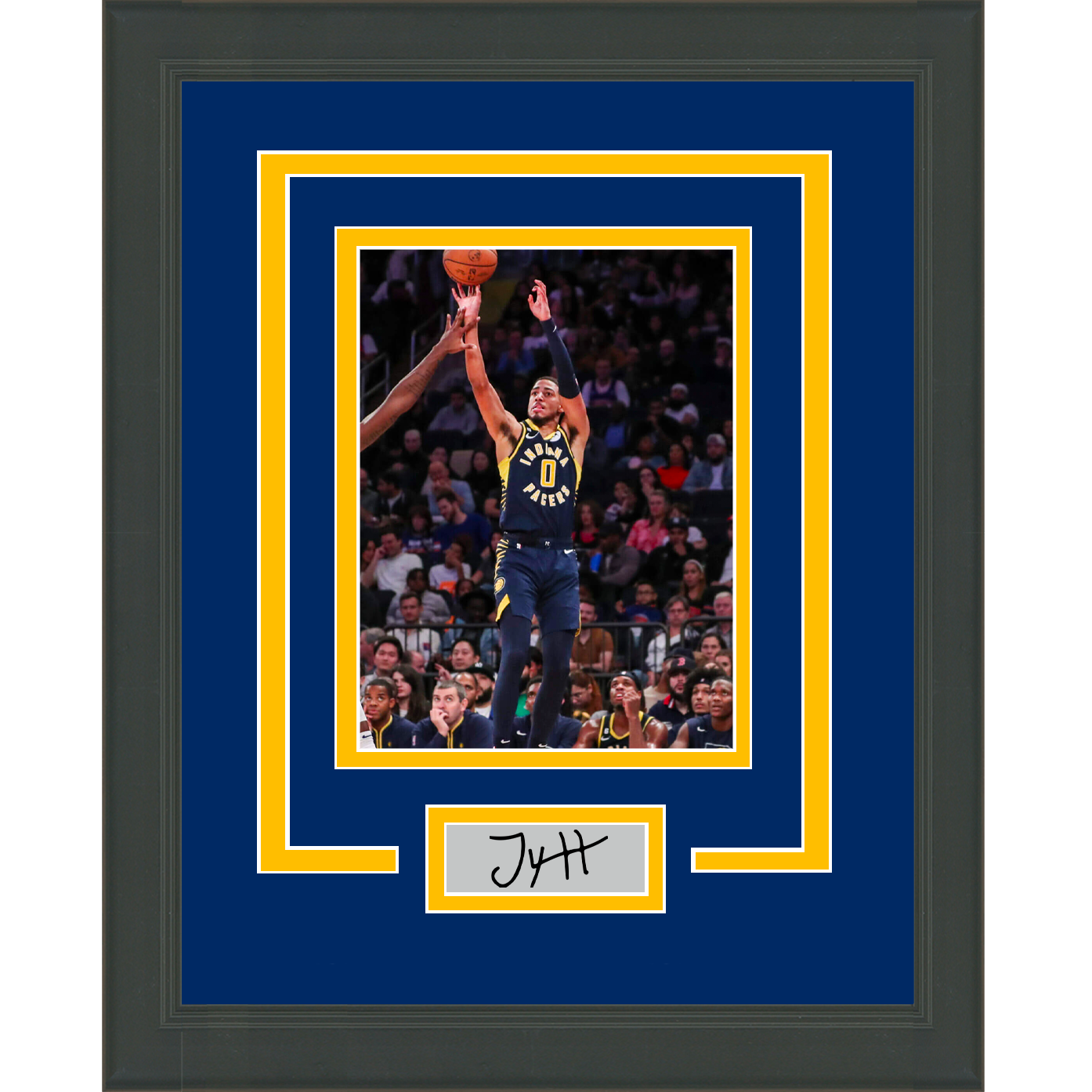 Framed Tyrese Haliburton Facsimile Laser Engraved Signature Auto Indiana Pacers 11x14 Basketball Photo