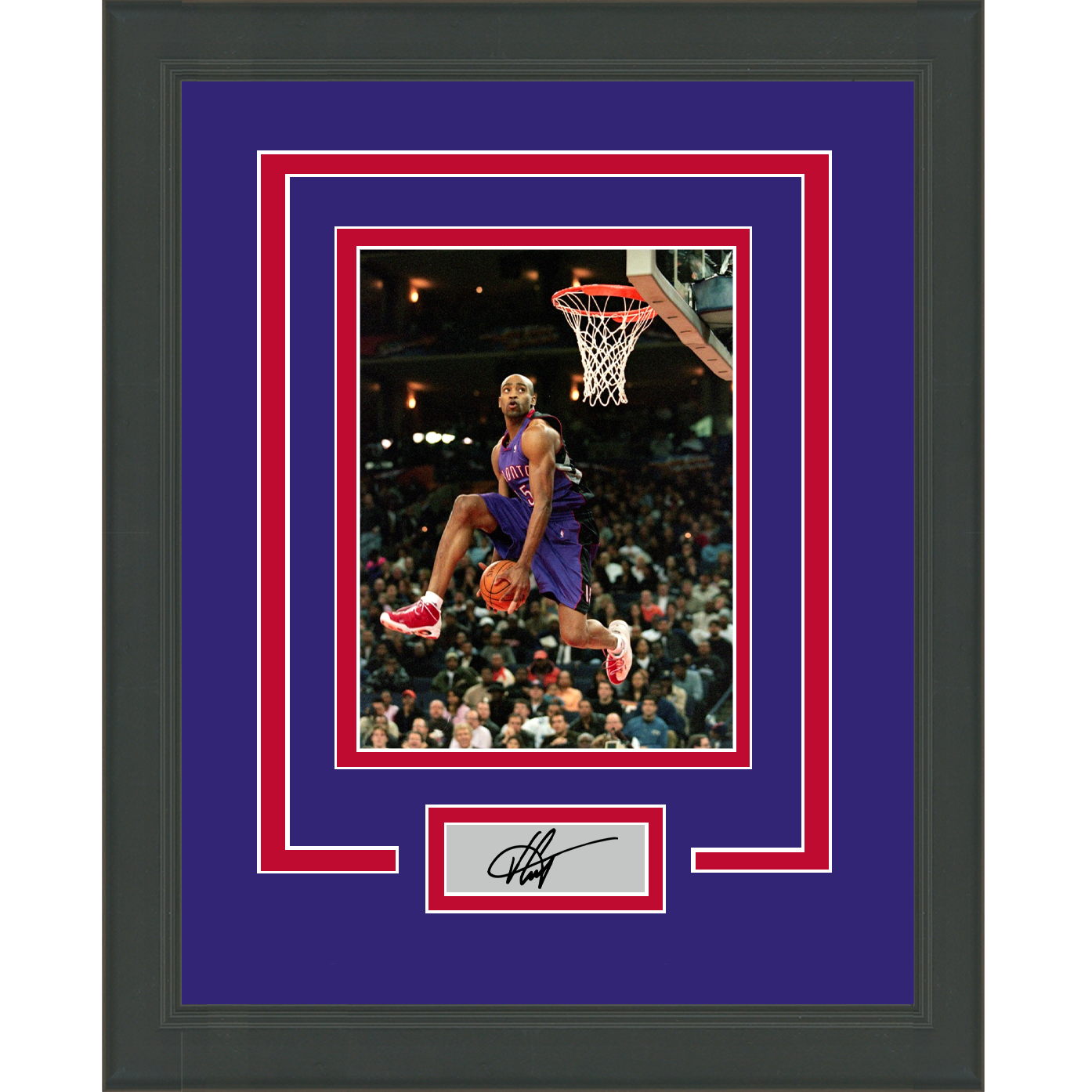 Framed Vince Carter Facsimile Laser Engraved Signature Auto Toronto Raptors 11x14 Basketball Photo