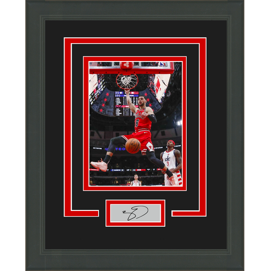 Framed Zach LaVine Facsimile Laser Engraved Signature Auto Chicago Bulls 11x14 Basketball Photo