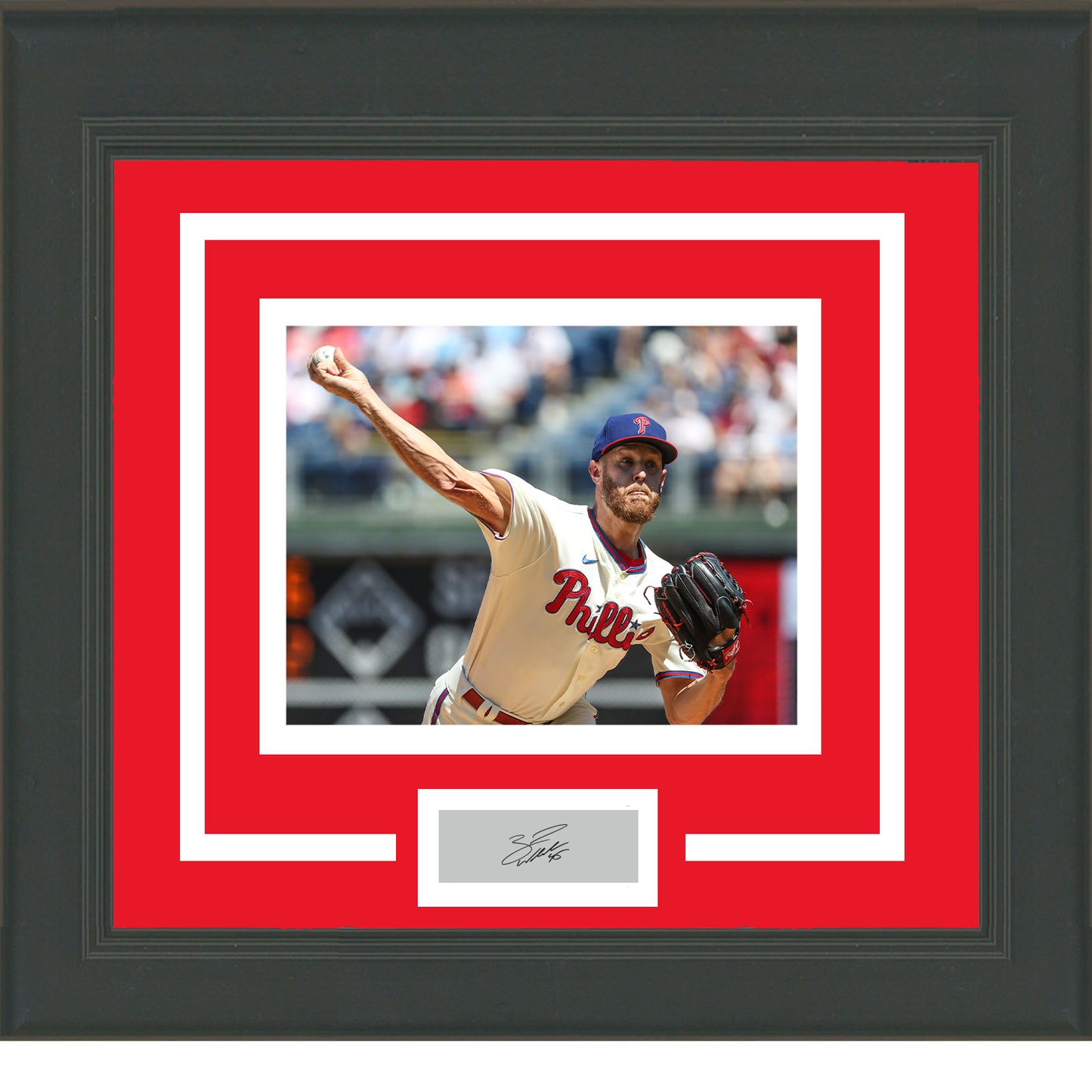 Framed Zack Wheeler Facsimile Laser Engraved Signature Auto Philadelphia Phillies 11x14 Baseball Photo