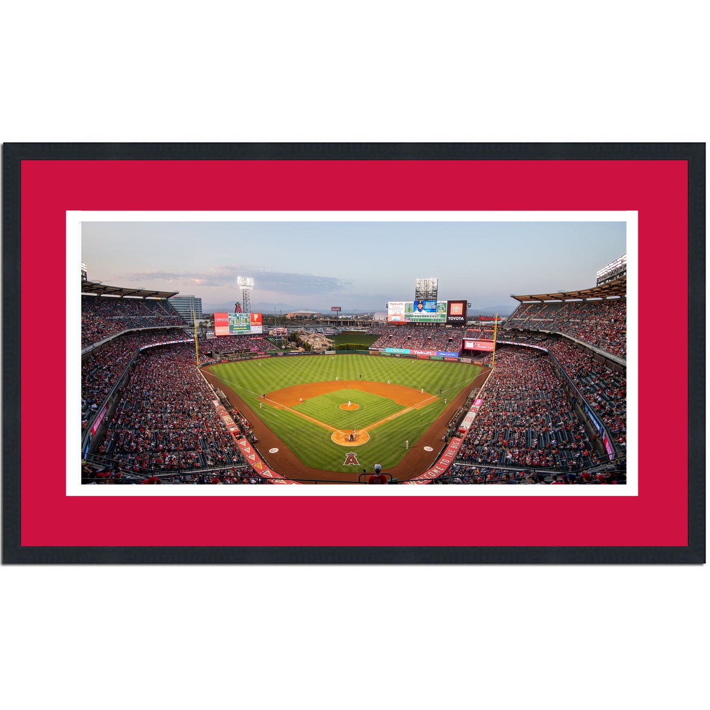Framed Angel Stadium Los Angeles Angels 16x24 Baseball Photo Professionally Matted
