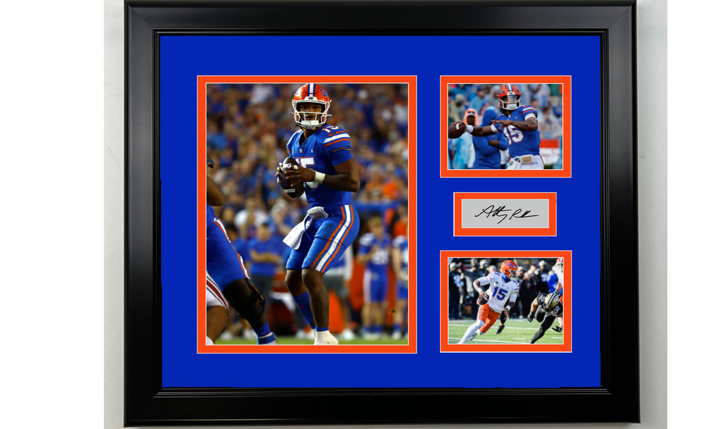 Framed Anthony Richardson Florida Gators Facsimile Laser Engraved Signature Football 14x11 3 Photo Collage