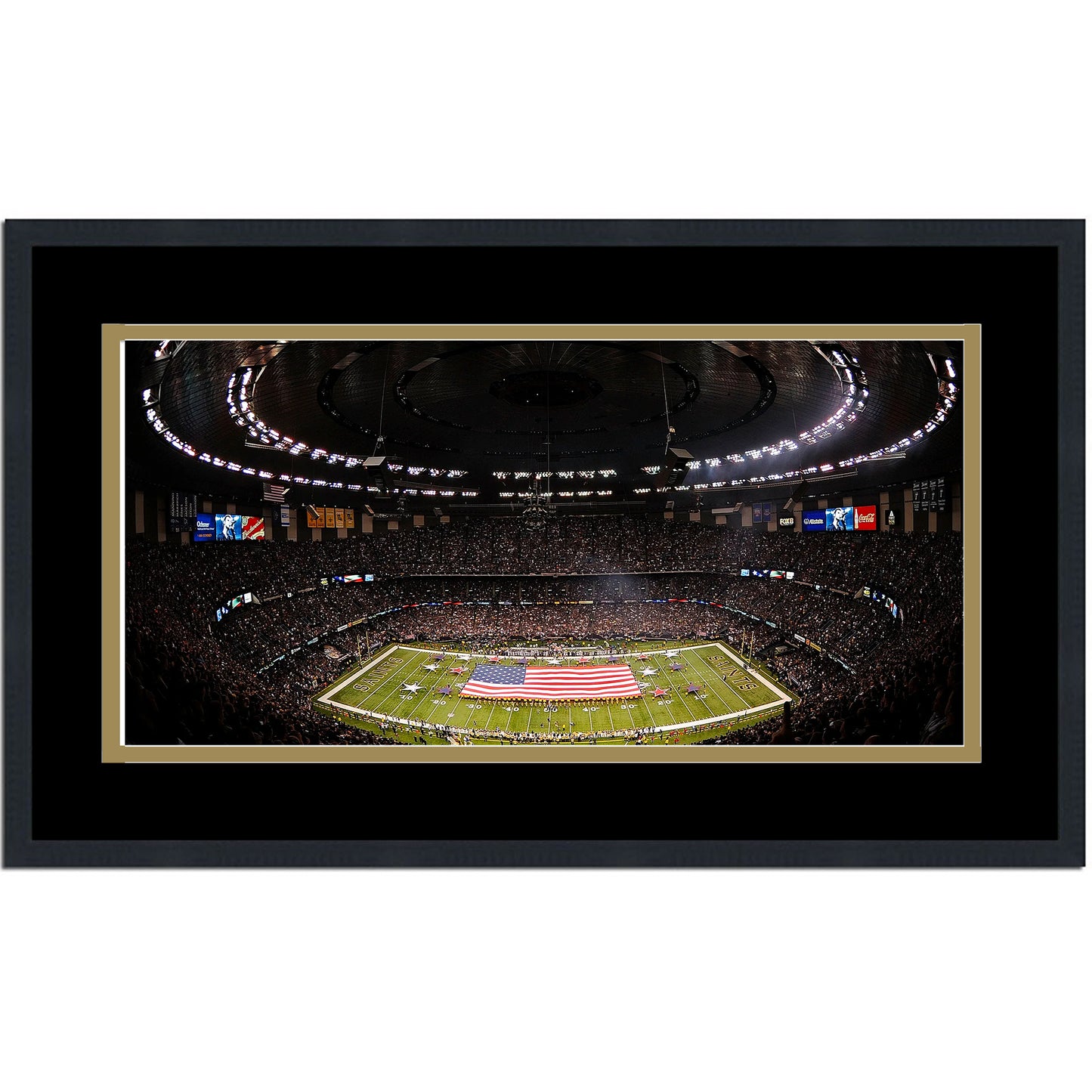 Framed Caesars Superdome New Orleans Saints 16x24 Football Photo Professionally Matted