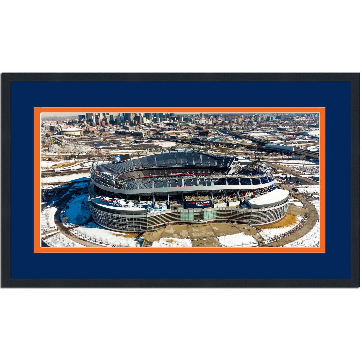 Framed Empower Field at Mile High Stadium Denver Broncos 16x24 Football Photo Professionally Matted
