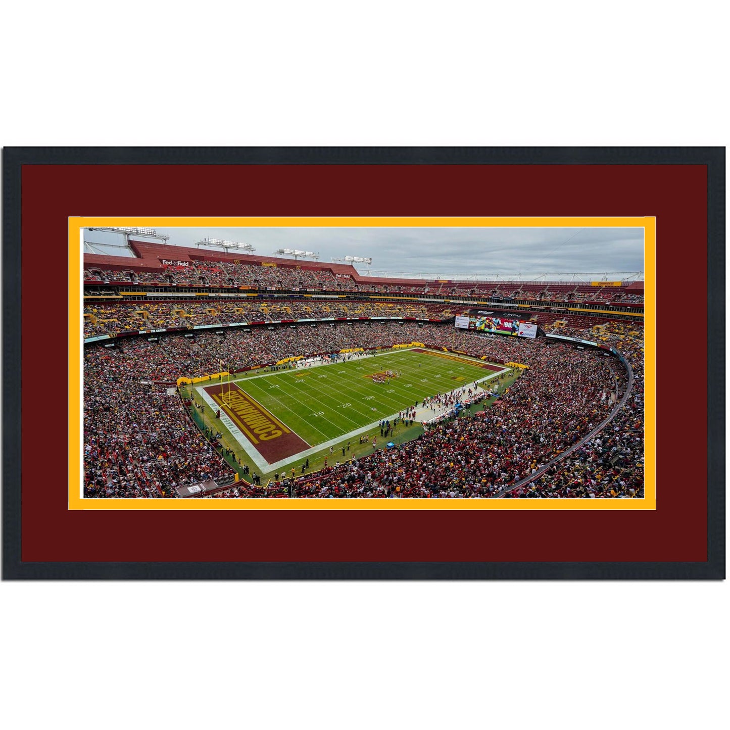 Framed FedEx Field Washington Commanders 16x24 Football Photo Professionally Matted