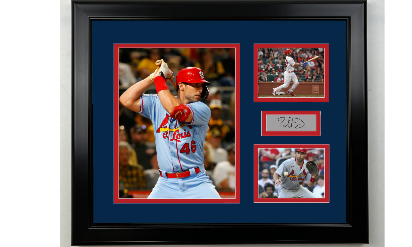 Framed Paul Goldschmidt St. Louis Cardinals Facsimile Laser Engraved Signature Baseball 14x11 3 Photo Collage