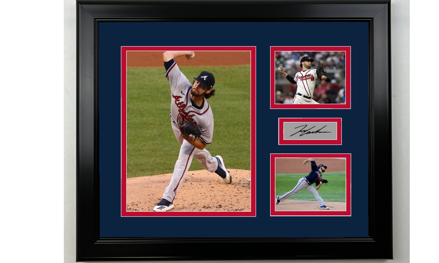 Framed Ian Anderson Atlanta Braves Facsimile Laser Engraved Signature Baseball 14x11 3 Photo Collage