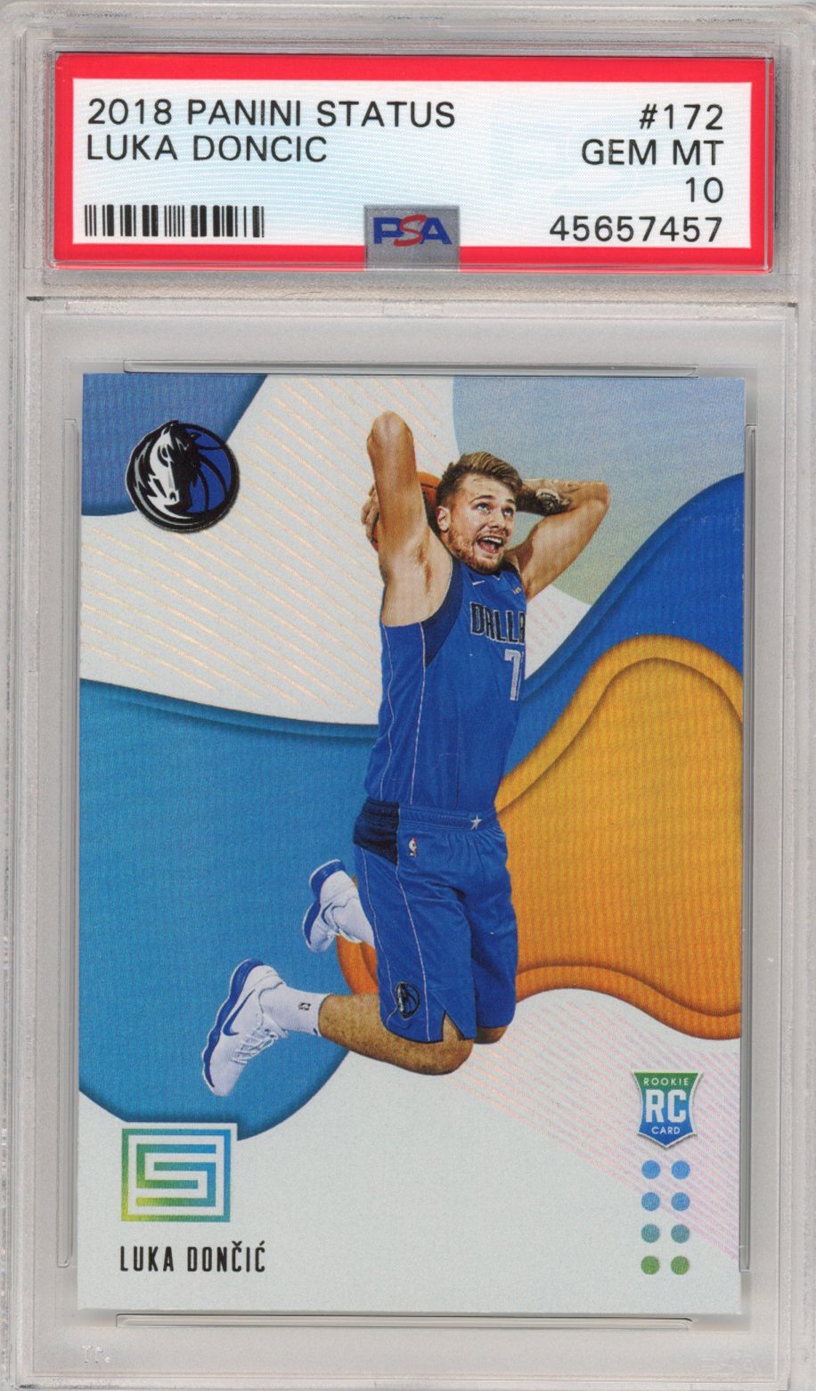 Graded 2018-19 Panini Status Luka Doncic #172 Rookie RC Basketball Card PSA 10 Gem Mint