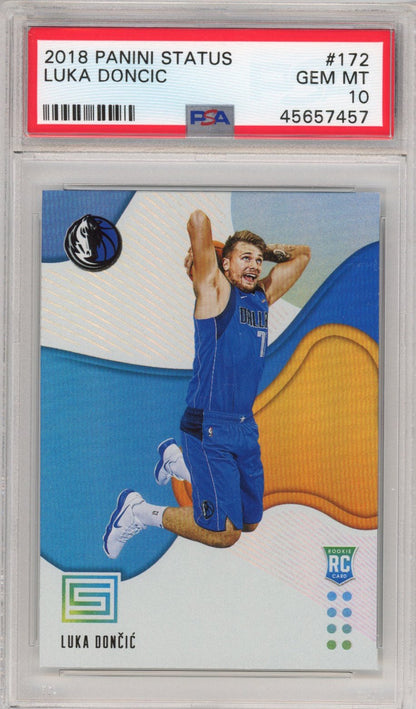 Graded 2018-19 Panini Status Luka Doncic #172 Rookie RC Basketball Card PSA 10 Gem Mint