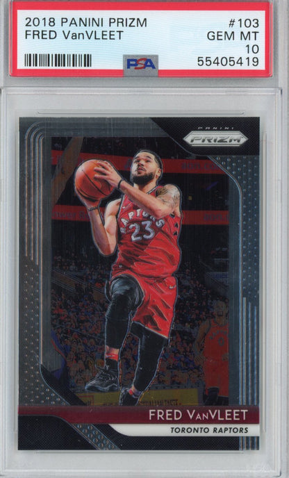 Graded 2018-19 Panini Prizm Fred VanVleet #103 Rookie RC Basketball Card PSA 10 Gem Mint