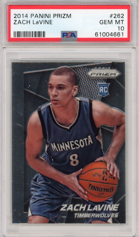 Graded 2014-15 Panini Prizm Zach LaVine #262 Rookie RC Basketball Card PSA 10 Gem Mint
