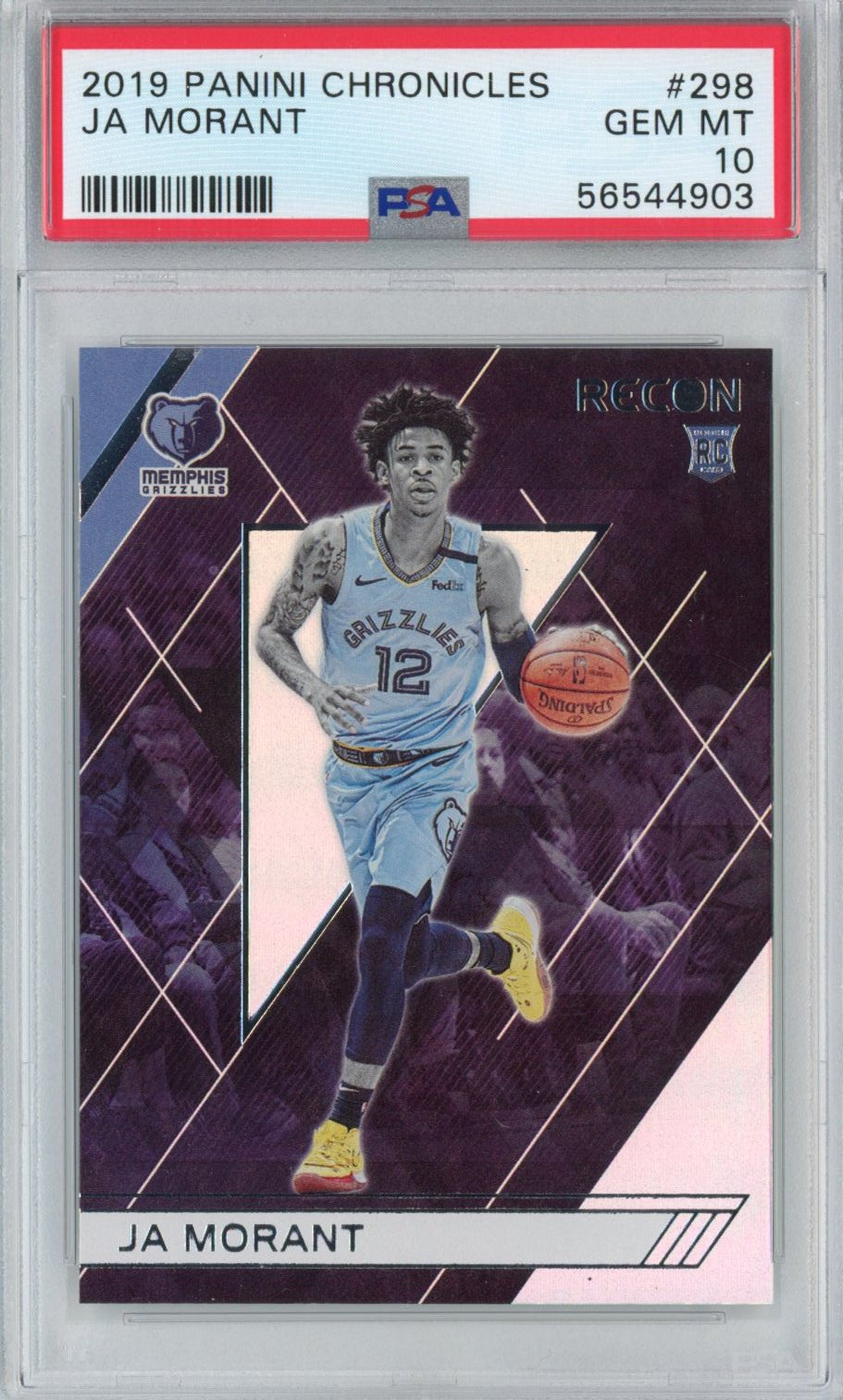 Graded 2019-20 Panini Chronicles Ja Morant #298 Recon Rookie RC Basketball Card PSA 10 Gem Mint