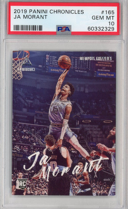 Graded 2019-20 Panini Chronicles Ja Morant #165 Kevin Love Dunk Rookie RC Basketball Card PSA 10 Gem Mint