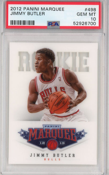 Graded 2012-13 Panini Marquee Jimmy Butler #498 Rookie RC Basketball Card PSA 10 Gem Mint