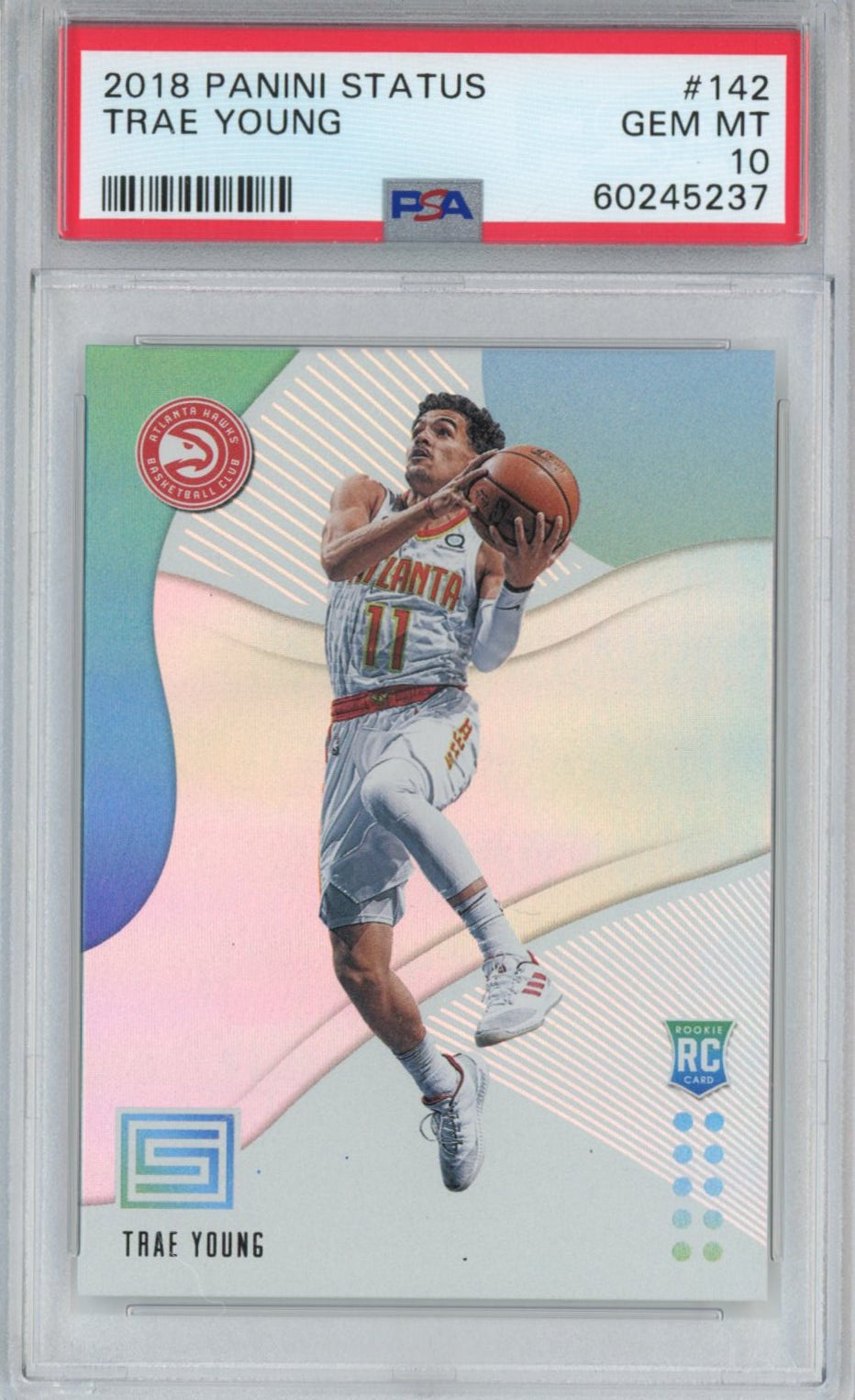 Graded 2018-19 Panini Status Trae Young #142 Rookie RC Basketball Card PSA 10 Gem Mint