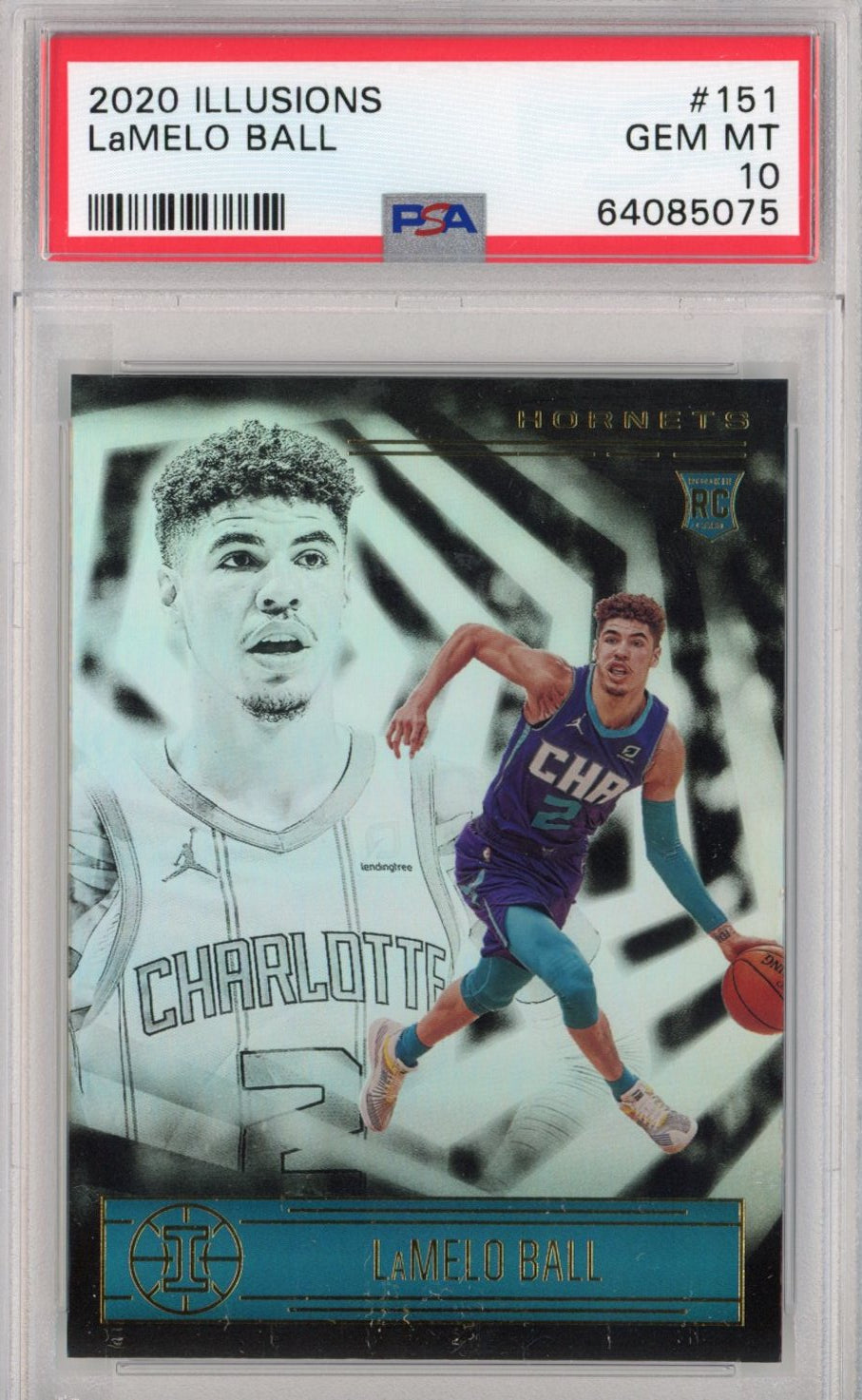 Graded 2020-21 Panini Illusions LaMelo Ball #151 Rookie RC Basketball Card PSA 10 Gem Mint