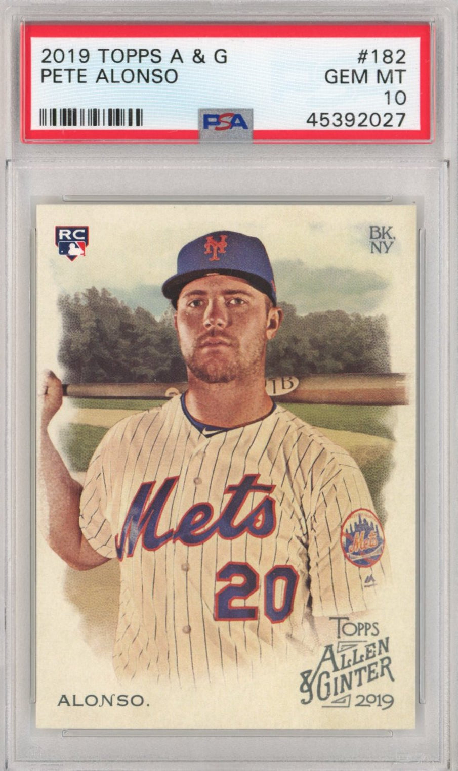 Graded 2019 Topps Allen & Ginter Pete Alonso #182 Rookie RC Baseball Card PSA 10 Gem Mint