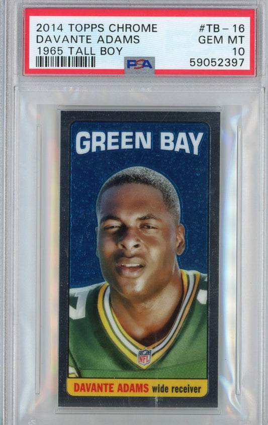 Graded 2014 Topps Chrome Davante Adams #TB16 1965 Tall Boy Rookie RC Football Card PSA 10 Gem Mint