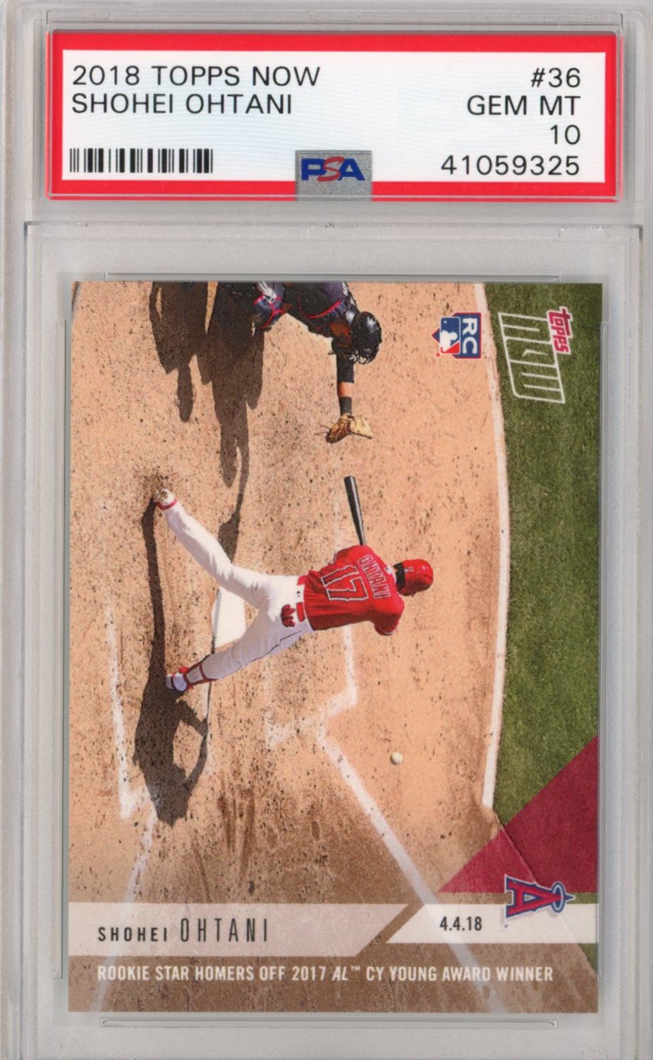 Graded 2018 Topps Now Shohei Ohtani #36 Rookie RC Baseball Card PSA 10 Gem Mint