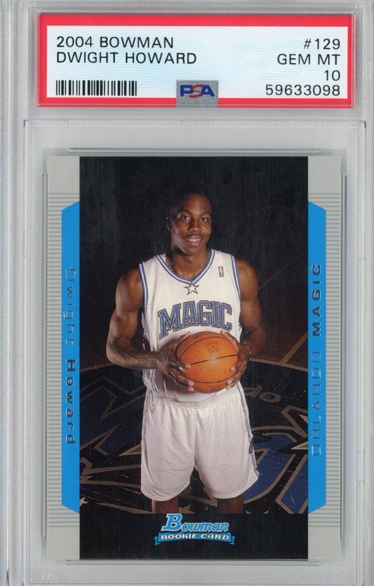 Graded 2004-05 Bowman DP Draft Picks & Prospects Dwight Howard #129 Rookie RC Basketball Card PSA 10 Gem Mint