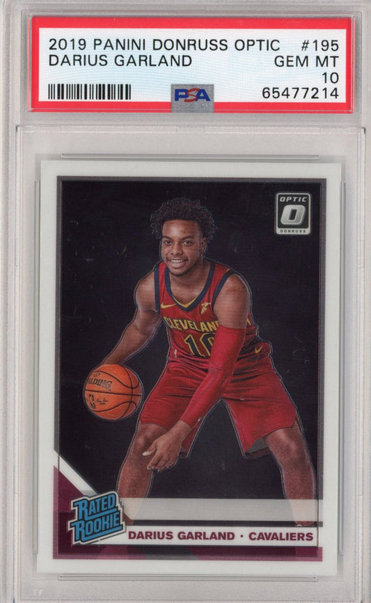 Graded 2019-20 Panini Donruss Optic Darius Garland #195 Rookie RC Basketball Card PSA 10 Gem Mint