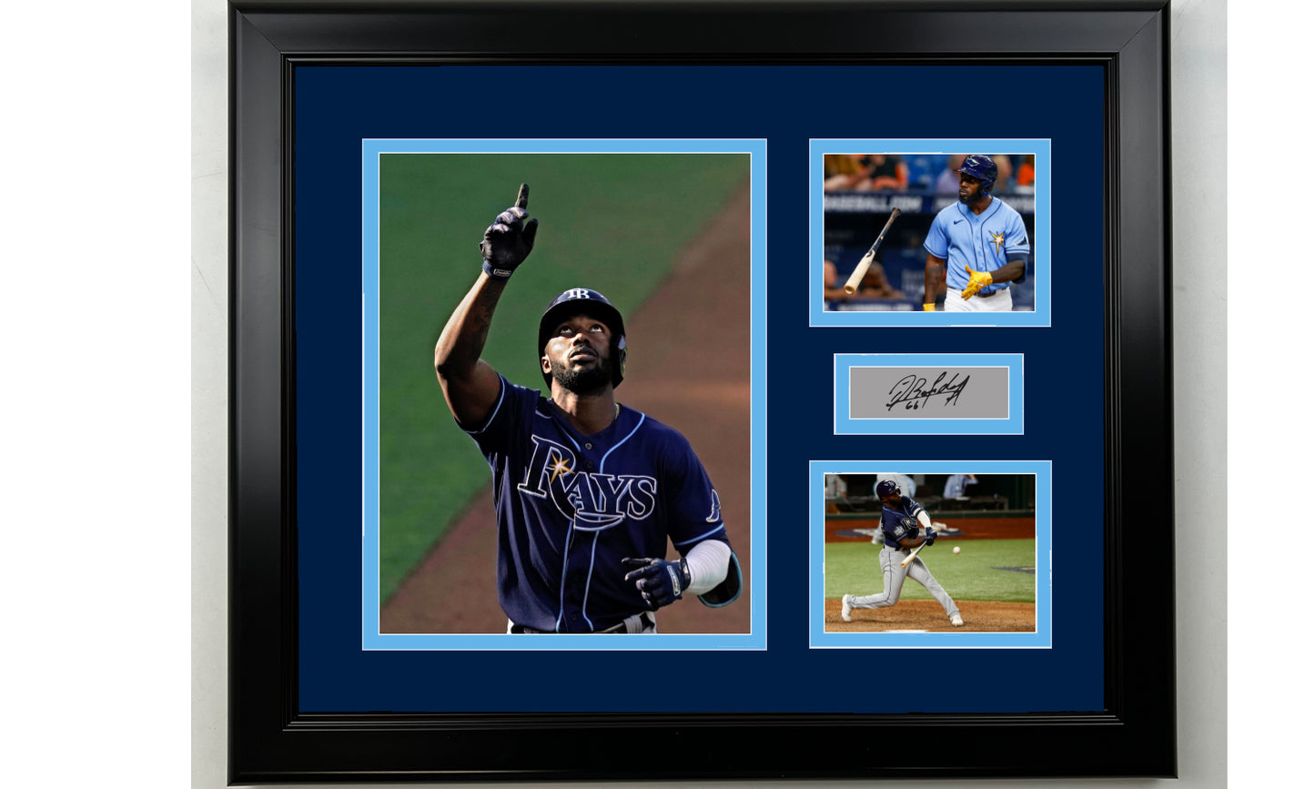 Framed Randy Arozarena Tampa Bay Rays Facsimile Laser Engraved Signature Baseball 14x11 3 Photo Collage