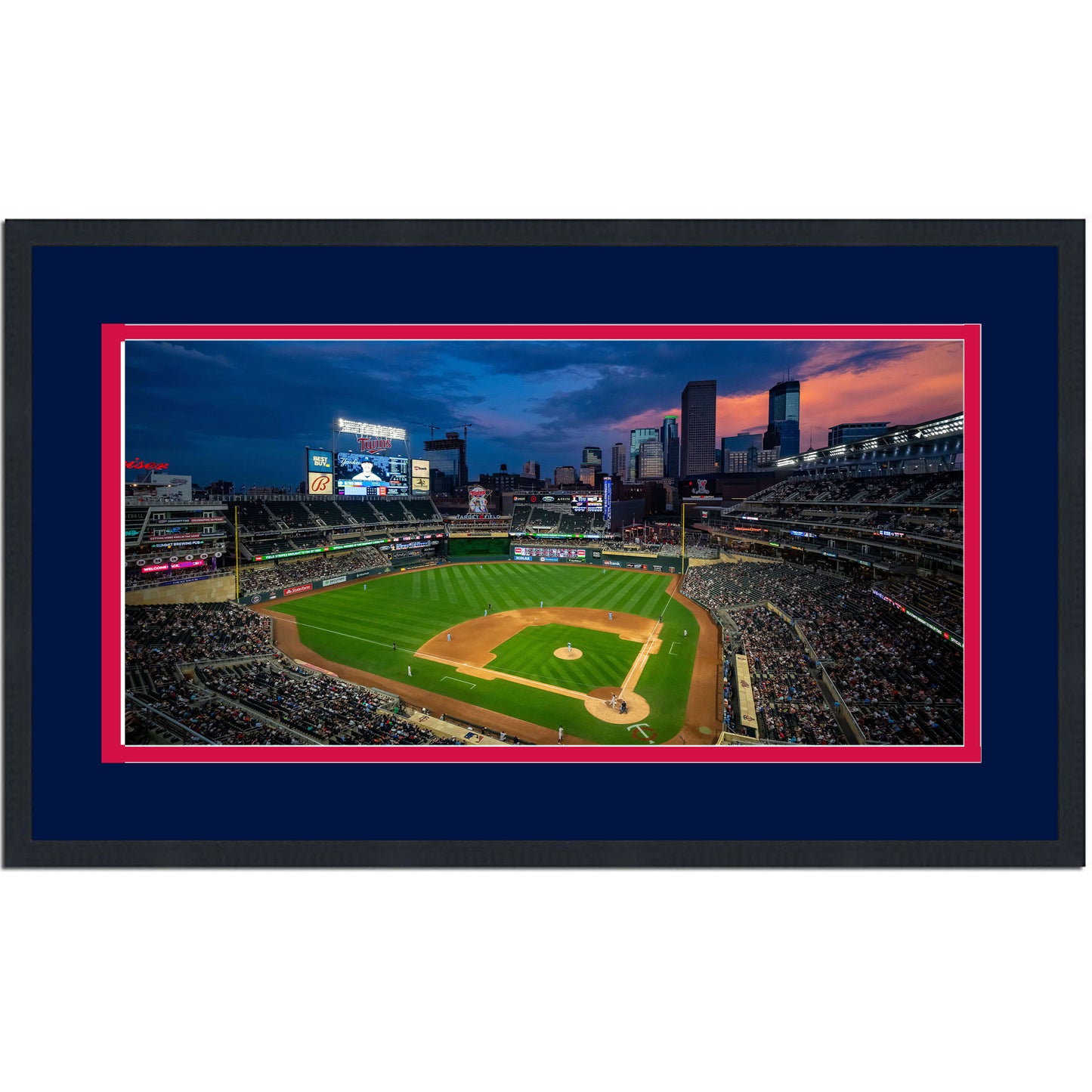 Framed Target Field Minnesota Twins MLB 16x24 Baseball Photo Professionally Matted