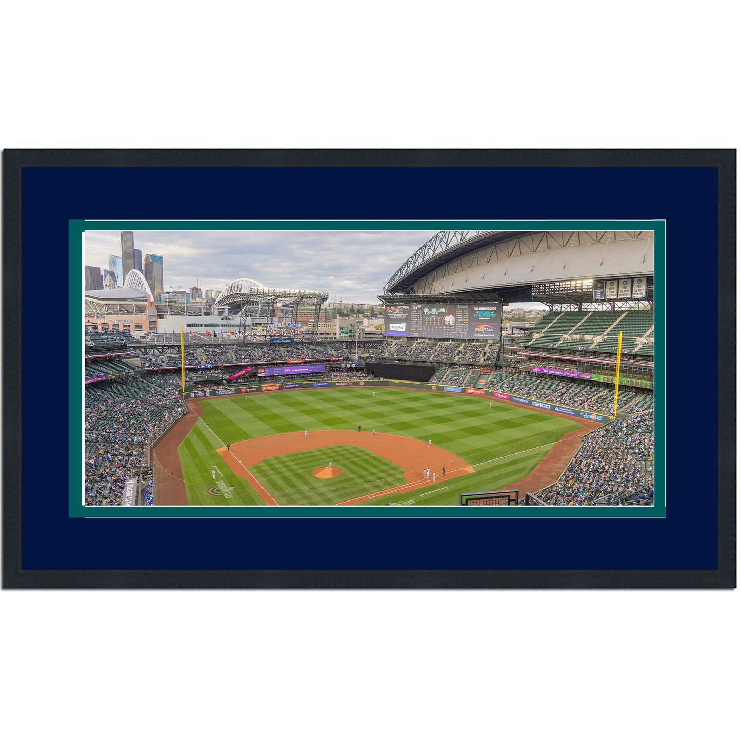Framed T-Mobile Park Seattle Mariners 16x24 Baseball Photo Professionally Matted