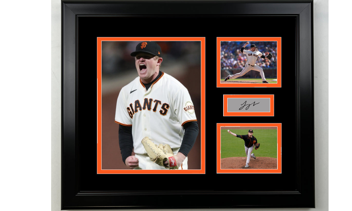 Framed Logan Webb San Francisco Giants Facsimile Laser Engraved Signature Baseball 14x11 3 Photo Collage