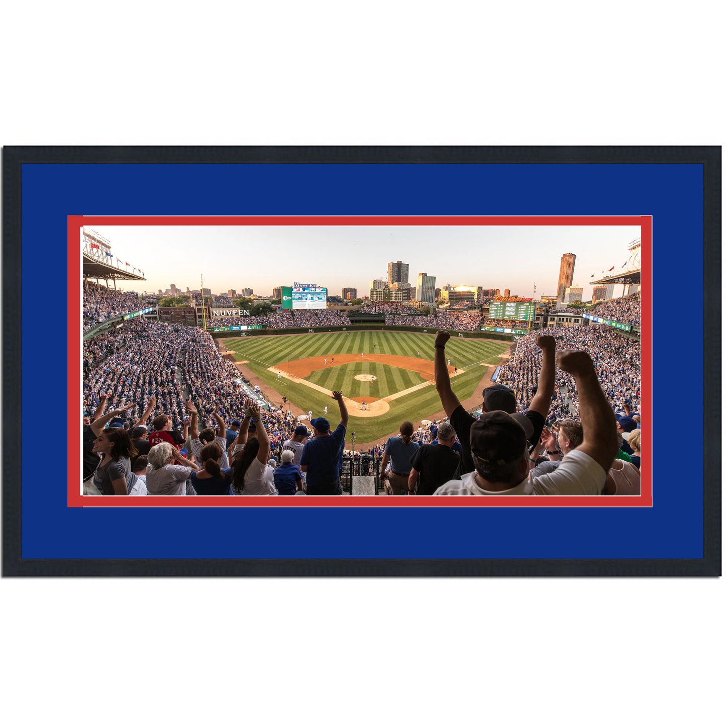 Framed Wrigley Field Chicago Cubs MLB 16x24 Baseball Photo Professionally Matted